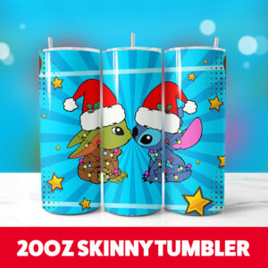 Christmas Stitch 20oz Tumbler Wrap 68 PNG Digital Download