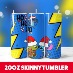 Christmas Stitch 20oz Tumbler Wrap 76 PNG Digital Download