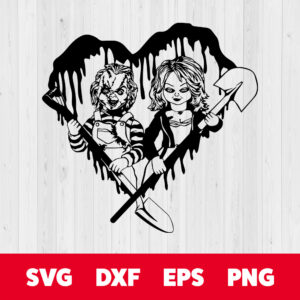 Chucky And Bride Horror SVG 1