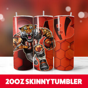 Cincinnati Bengals 20oz Skinny Tumbler PNG Digital Download 1