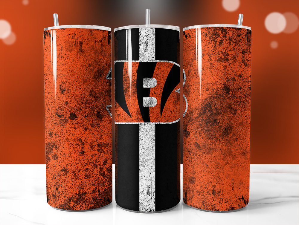 Cincinnati bengals Grunge Tumbler Wrap, 20oz Skinny Straight, Cincinnati  bengals Tumbler Wrap Png, NFL Footbal Wrap PNG