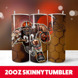 Cleveland Browns 20oz Skinny Tumbler PNG Digital Download 1