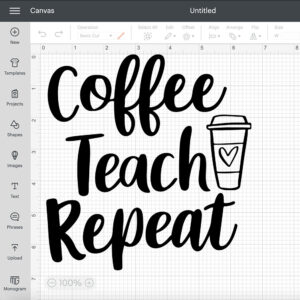 Coffee Teach Repeat SVG Teacher SVG School SVG 2
