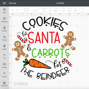Cookies For Santa And Carrots For The Reindeer SVG Christmas Plate SVG 2