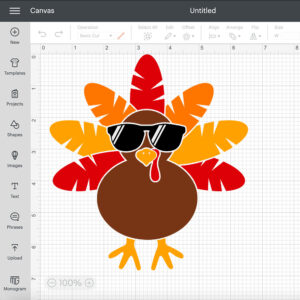 Cool Turkey SVG Thanksgiving Boys Monogram SVG cut file 2