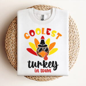Coolest Turkey In Town SVG Funny Turkey Face SVG cut files for Cricut 3