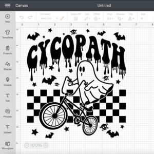 Cycopath SVG Funny Halloween Retro Ghost Black Design SVG PNG Cut Files 2