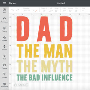 Dad the Man the Myth the Bad Influence Fathers Day T shirt SVG 2