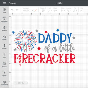 Daddy of a Little Firecracker SVG 4th of July T Shirt design SVG cut files 2