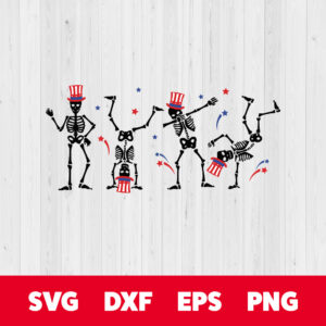 Dancing skeleton 4th of July SVG 4th of july SVG American SVG 1