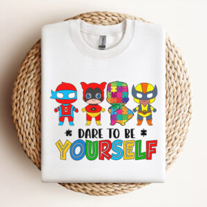 Dare To Be Yourself Superheroes Chibi SVG Autism Awareness SVG 3