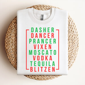 Dasher Dancer Prancer Vixen Moscato Vodka Tequila Blitzen SVG Christmas Fun SVG 3