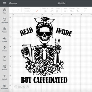Dead Inside But Caffeinated SVG PNG Skeleton SVG 2