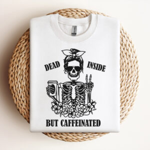 Dead Inside But Caffeinated SVG PNG Skeleton SVG 3