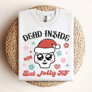 Dead Inside but Jolly AF SVG files for Cricut Trendy Funny Mom Christmas SVG 3