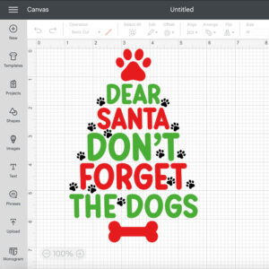 Dear Santa Dont Forget The Dogs SVG Funny Christmas Holiday SVG Cut Files 2