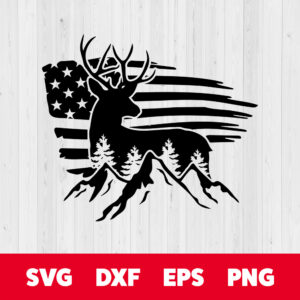 Deer SVG Mountain SVG Hunting SVG Camping SVG 1