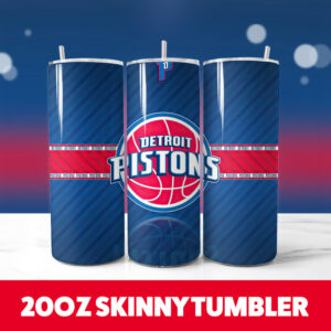 Detroit Pistons 20oz Tumbler Wrap PNG Digital Download 1