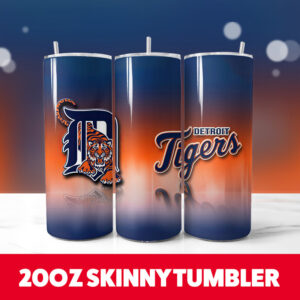 Detroit Tigers 20oz Tumbler Wrap PNG Digital Download 1