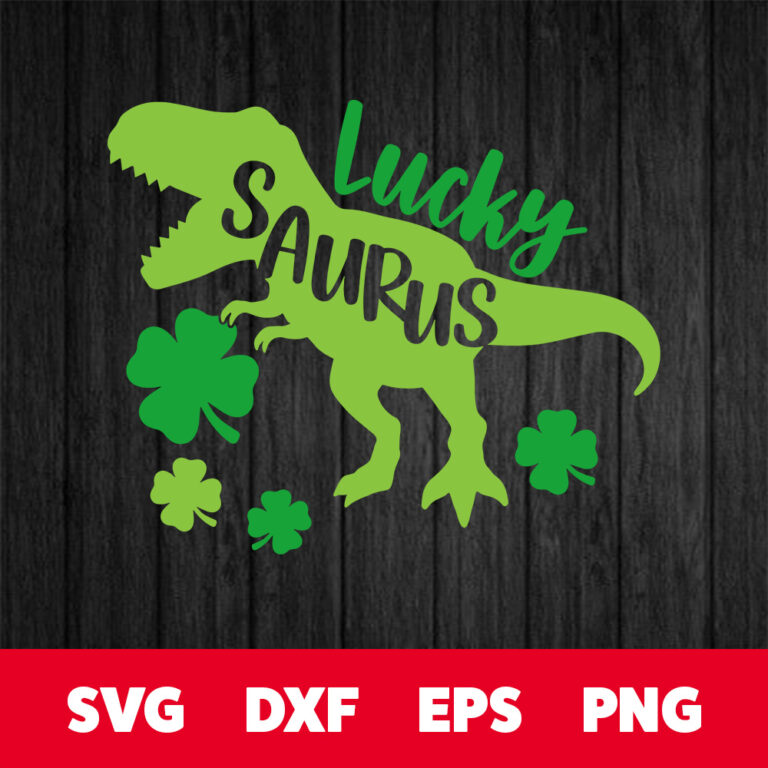 Dinosaur Shamrock SVG St Patricks Day SVG 1
