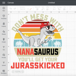 Dont Mess With Nanasaurus SVG You Will Get Your Jurasskicked SVG 2