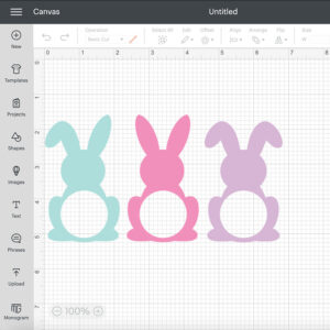 Easter Bunny Monogram Silhouettes SVG 2