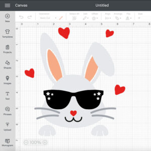 Easter Bunny SVG Rabbit Boy with Sunglasses Cricut file 2