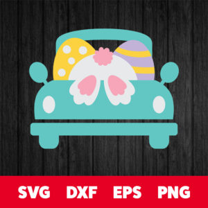 Easter Bunny Truck SVG 1