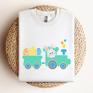 Easter Train with Eggs SVG Easter Truck SVG Cute Train with Bunny SVG 3