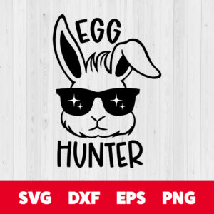 Eggs Bunny Hunter SVG Egg hunter SVG Easter bunny SVG Hoppy Easter SVG 1