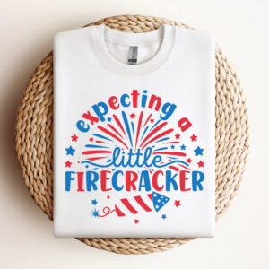 Expecting a Little Firecracker SVG 4th of July Fireworks T shirt Design PNG Files 3
