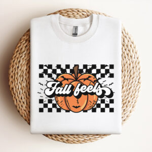 Fall Feels PNG Instant Download Pumpkin Checkered Flag 3