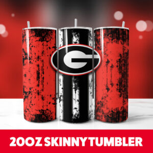 Georgia Bulldogs 2 20oz Skinny Tumbler PNG Digital Download 1