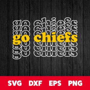 Go Chiefs SVG NFL Kansas City Chiefs Football Team T shirt Design SVG Cut Files 1