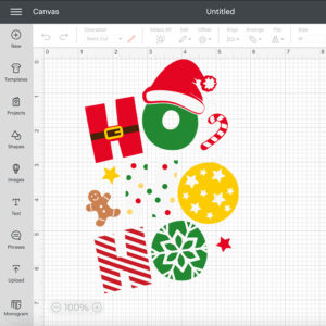 Ho Ho Ho Merry Christmas SVG Cute T shirt Color Design SVG PNG Cut Files 2