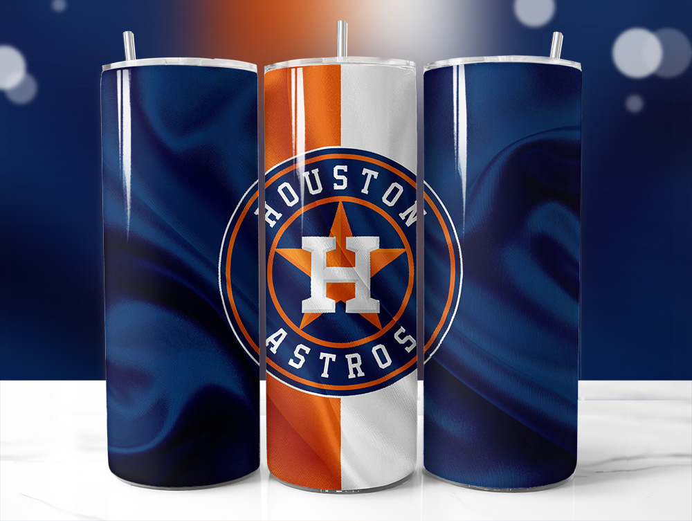 Astros Kitty 20oz Tumbler Wrap PNG 9.3'' X 8.2 