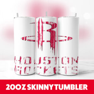 Houston Rockets Wood 20oz Skinny Tumbler PNG Digital Download 1