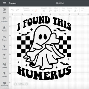 I Found This Humerus SVG Retro Halloween Funny Ghost Bone Design SVG PNG Files 2