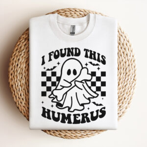 I Found This Humerus SVG Retro Halloween Funny Ghost Bone Design SVG PNG Files 3