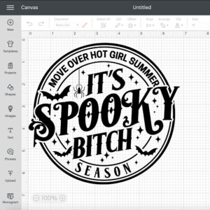 Its Spooky Bitch SVG Move Over Hot Girl Summer Season BW Design SVG PNG Files 2