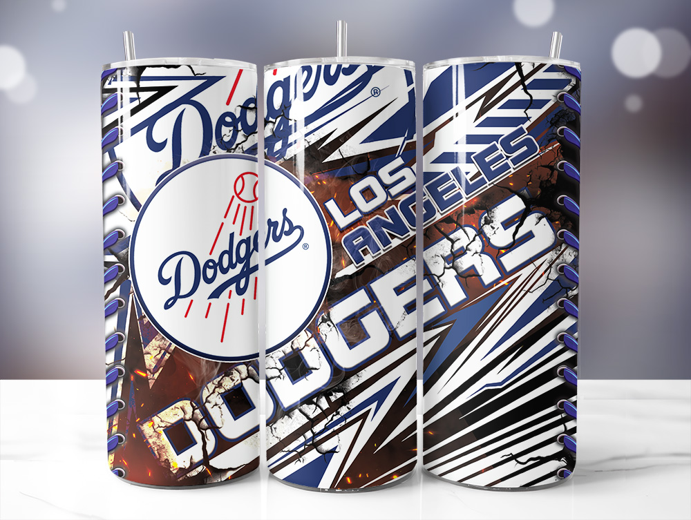 Los Angeles Dodgers Tumbler Wrap, 20oz Skinny Tumbler Straig