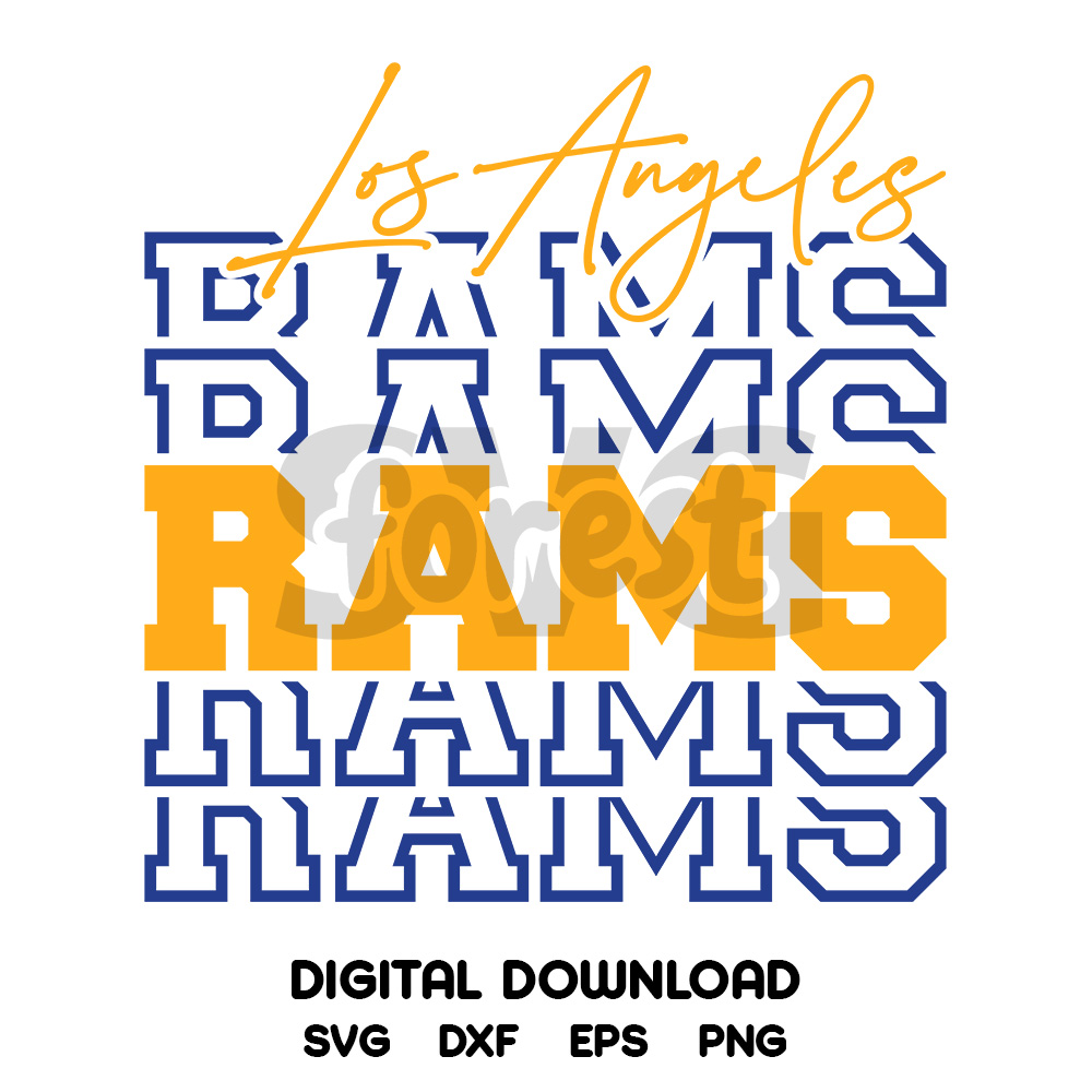 Los Angeles Football Rams SVG Vector Digital Design Wall Shirt 