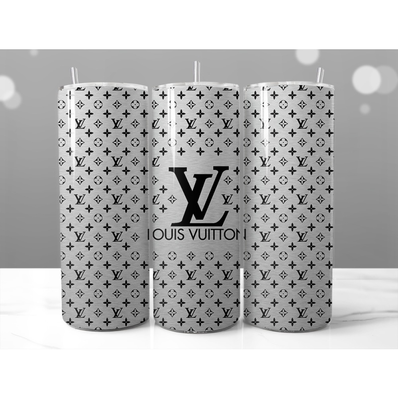 Louis Vuitton Tumbler Wrap, 20oz Skinny Tumbler Wrap PNG Digital