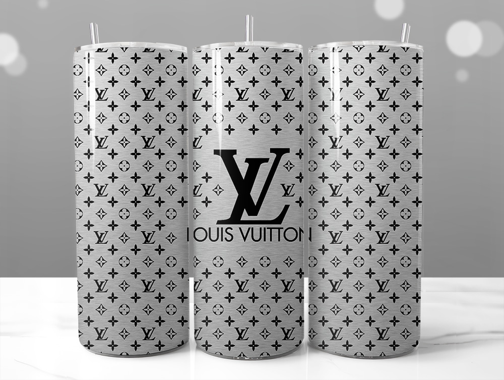 LV White and Pink PNG Tumbler Wrap