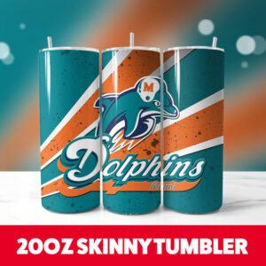 Miami Dolphins 20oz Tumbler Wrap PNG Digital Download 1