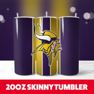 Minnesota Vikings 20oz Tumbler Wrap PNG Digital Download 1