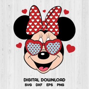 Checkered Mickey And Minnie Mouse SVG, Valentines Checkered SVG, Valentines  Day SVG, Magical Valentine SVG, PNG, DXF, EPS, Cut Files