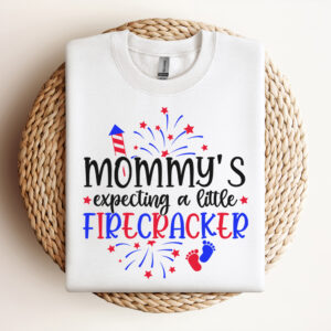 Mommys Expecting a Little Firecracker SVG Pregnancy Expecting Shirt 3