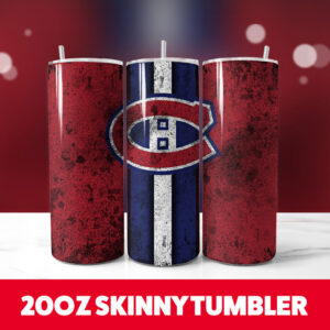 Montreal Canadiens 20oz Skinny Tumbler PNG Digital Download 1