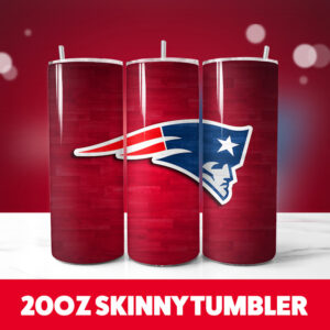 New England Patriots Football Logo 20oz Skinny Tumbler PNG Digital Download 1